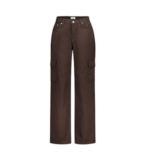 BROWN COTTON CARGO PANTS